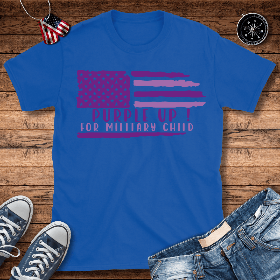 Purple Up Military Flag Child T-Shirt