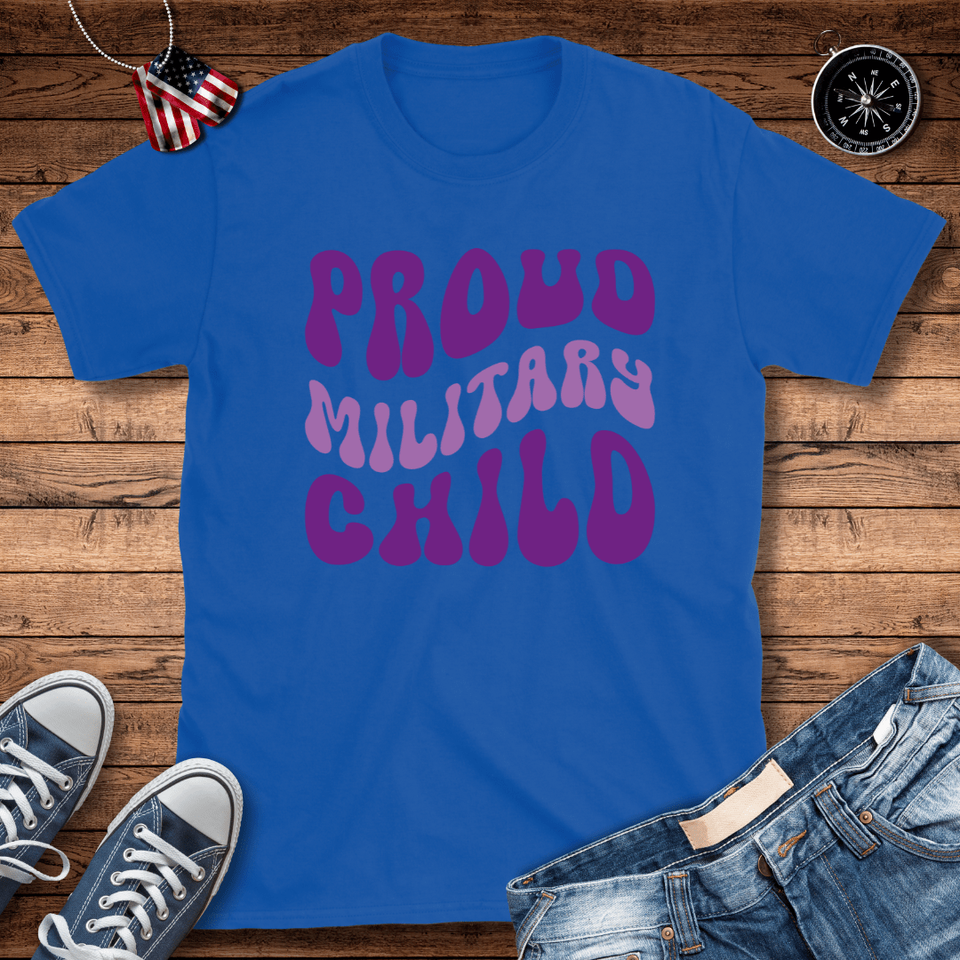 Purple Proud Military Child T-Shirt