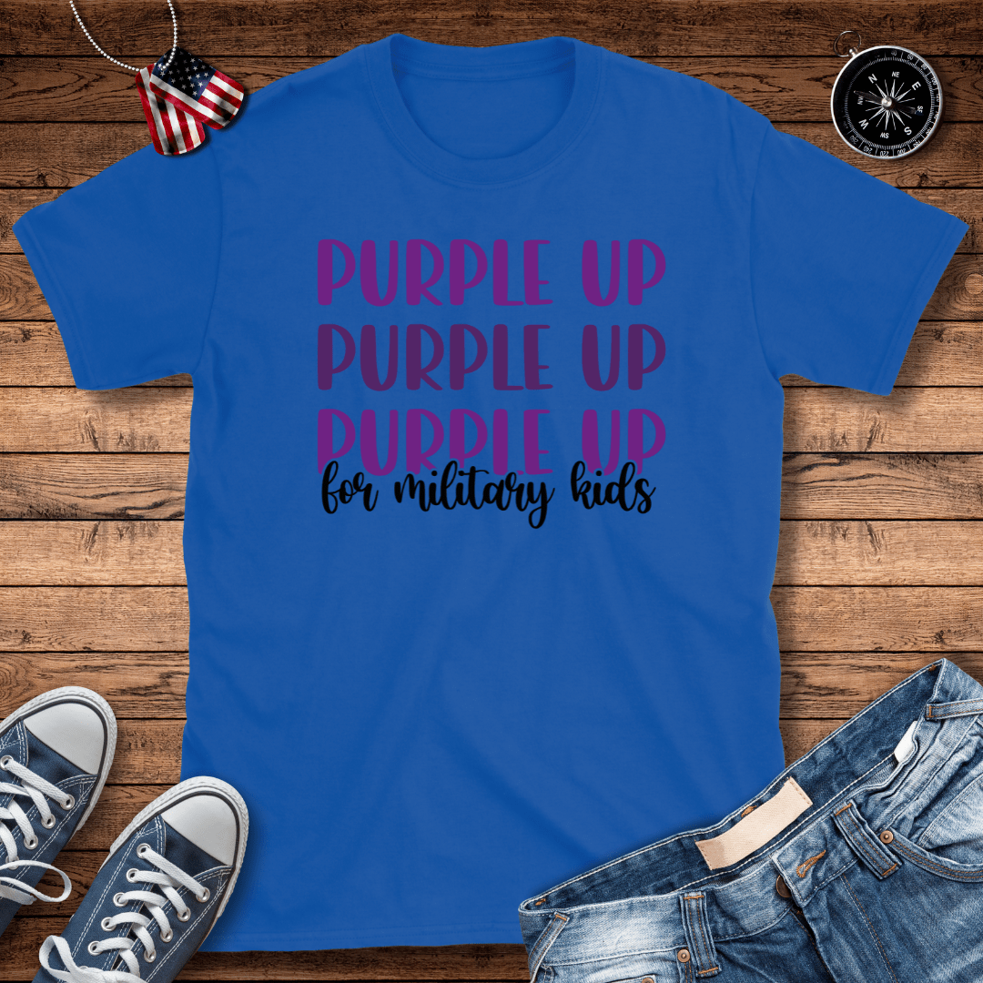 Purple Up Military Kids V2 T-Shirt