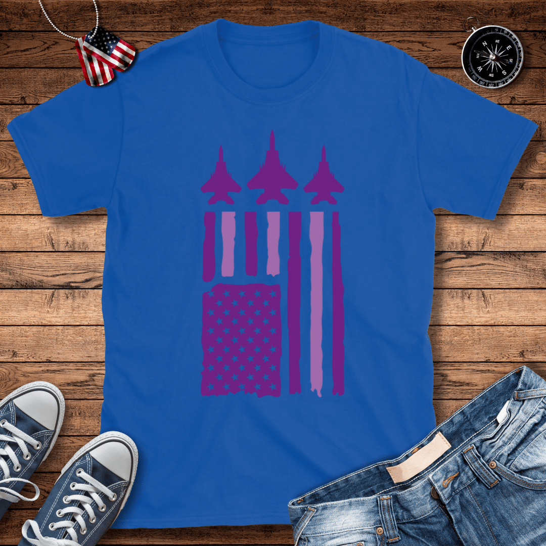 Purple Military Child Jets T-Shirt