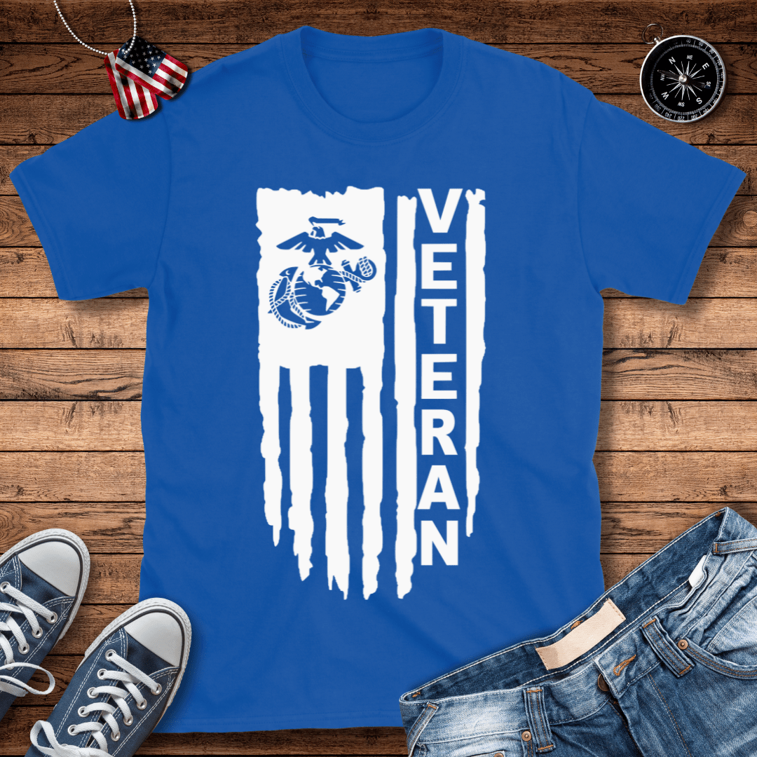 Marines Veteran Flag T-Shirt