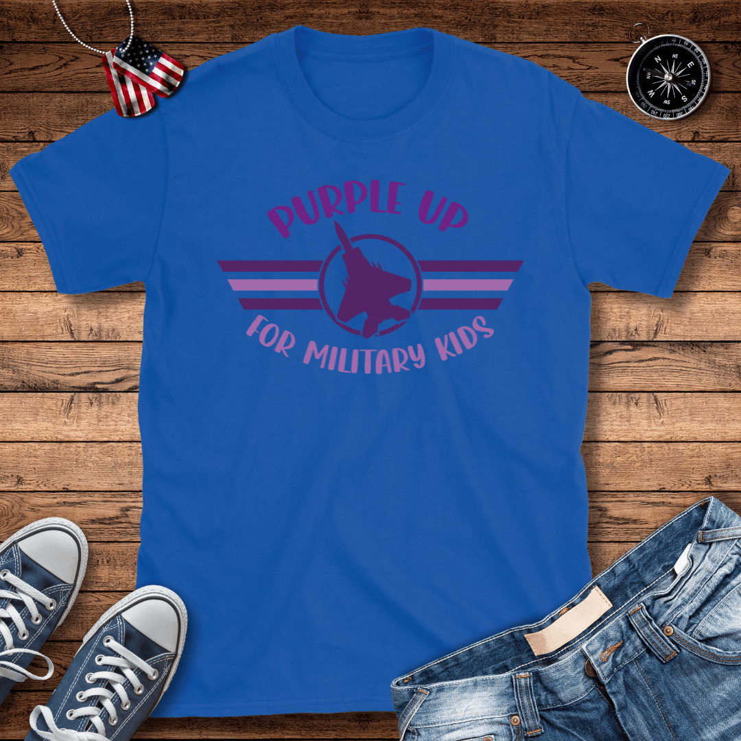 Purple Up Military Kids Jet T-Shirt