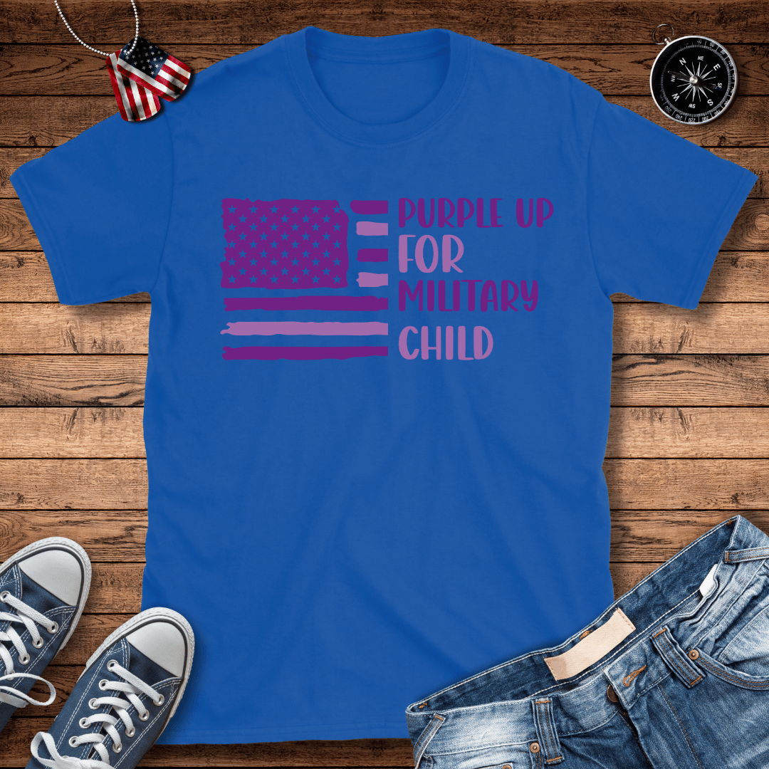 Purple Flag Military Child T-Shirt