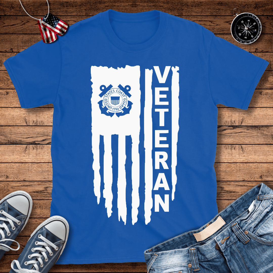 Coast Guard Veteran Flag T-Shirt