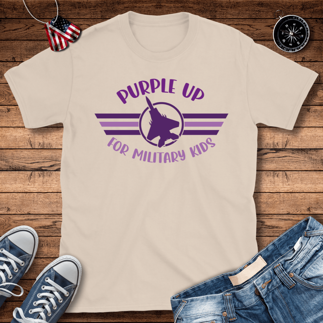 Purple Up Military Kids Jet T-Shirt