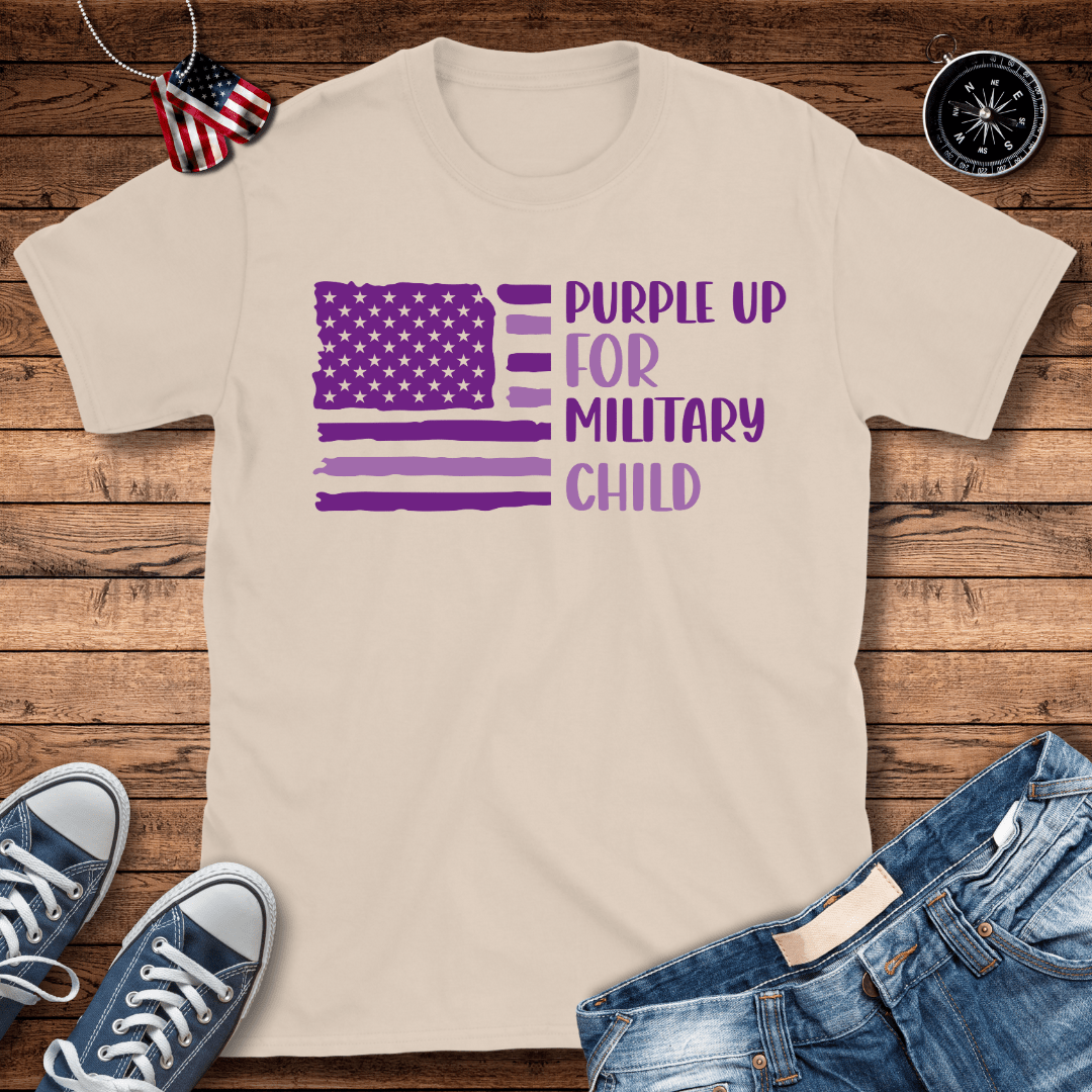 Purple Flag Military Child T-Shirt