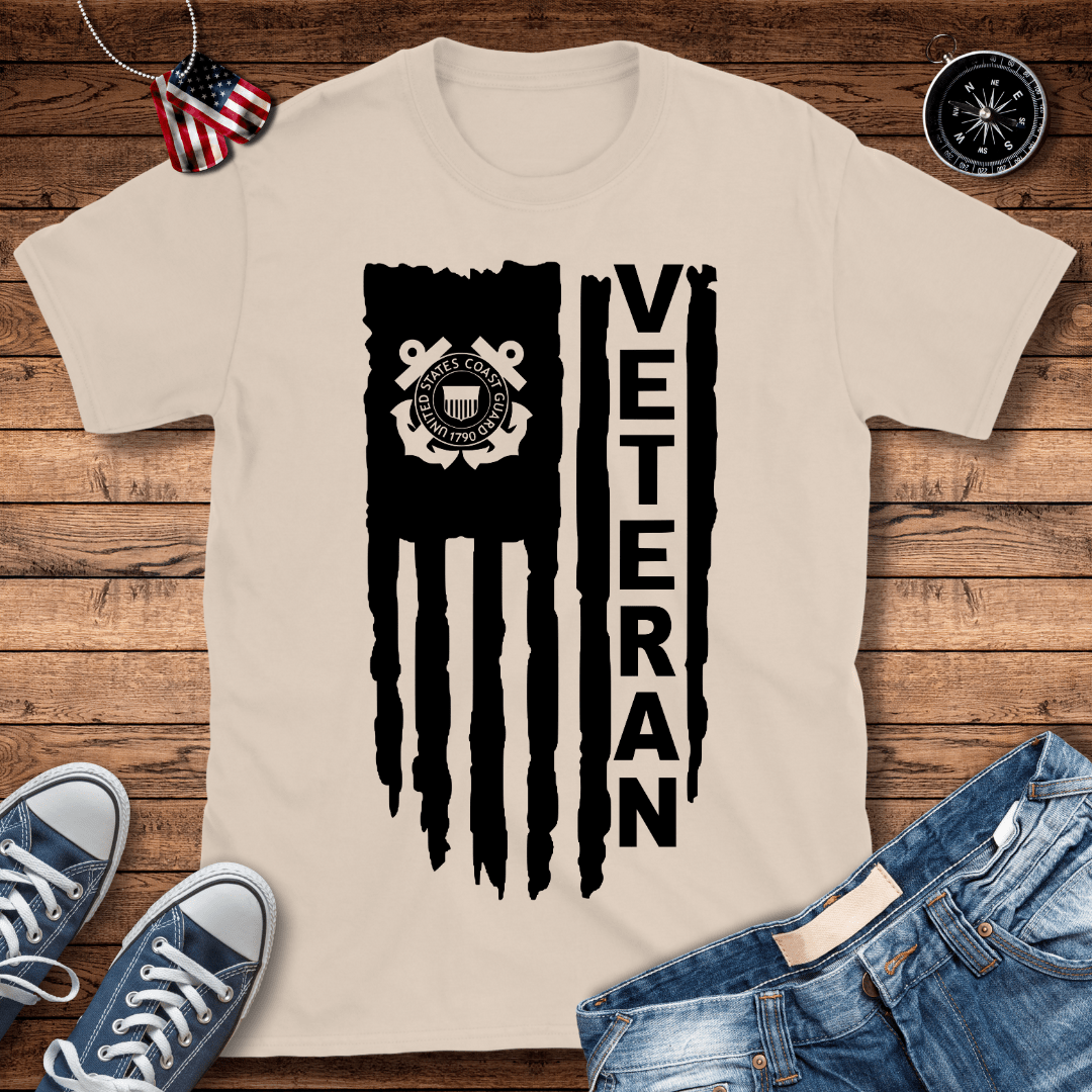 Coast Guard Veteran Flag T-Shirt