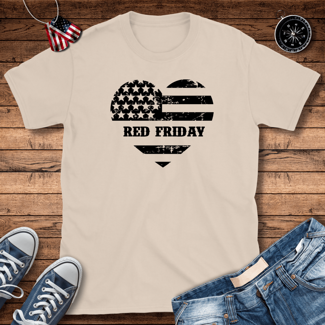 RED Friday Heart T-Shirt