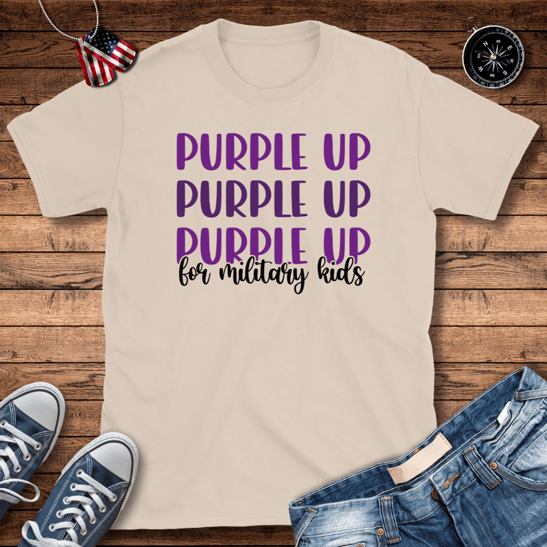 Purple Up Military Kids V2 T-Shirt