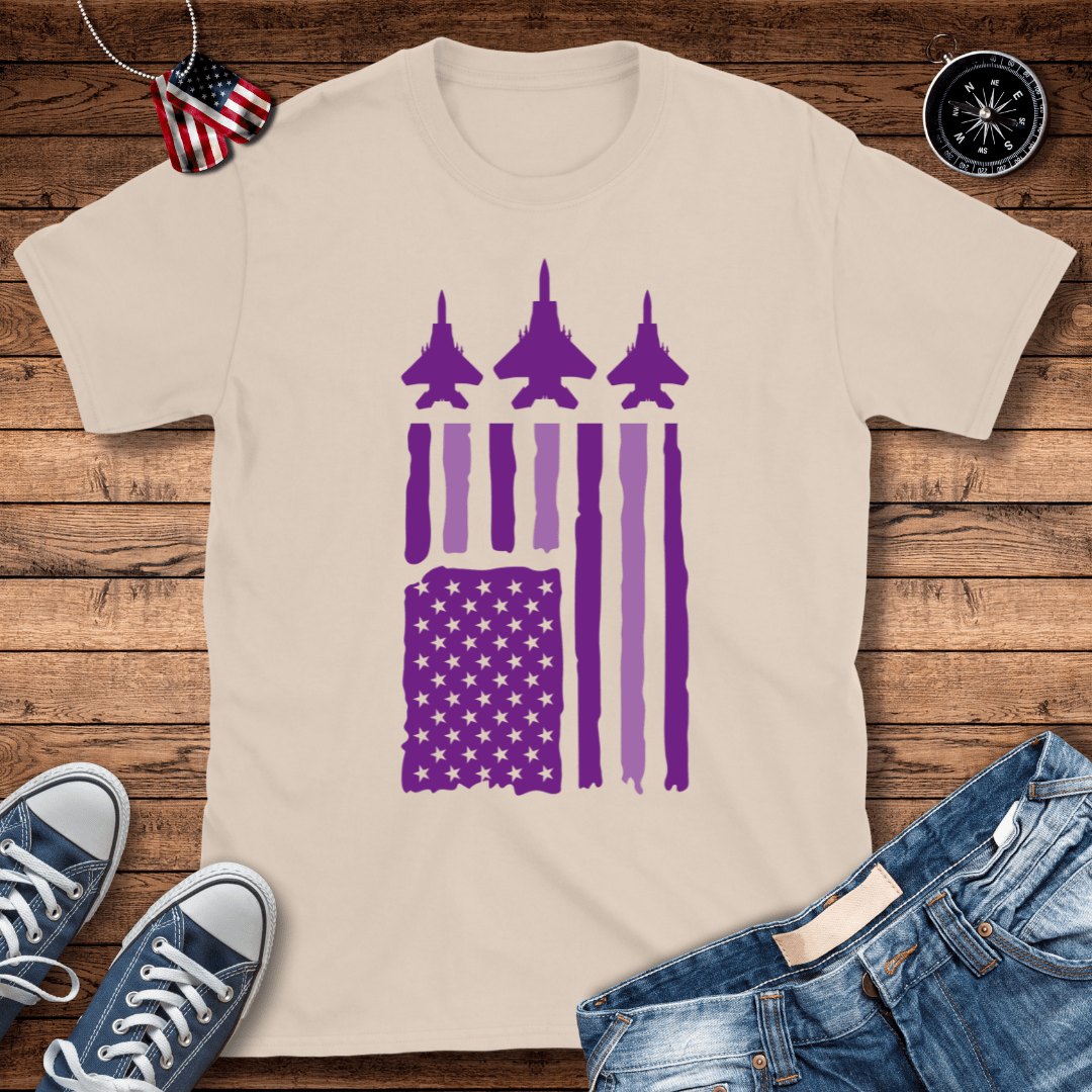 Purple Military Child Jets T-Shirt