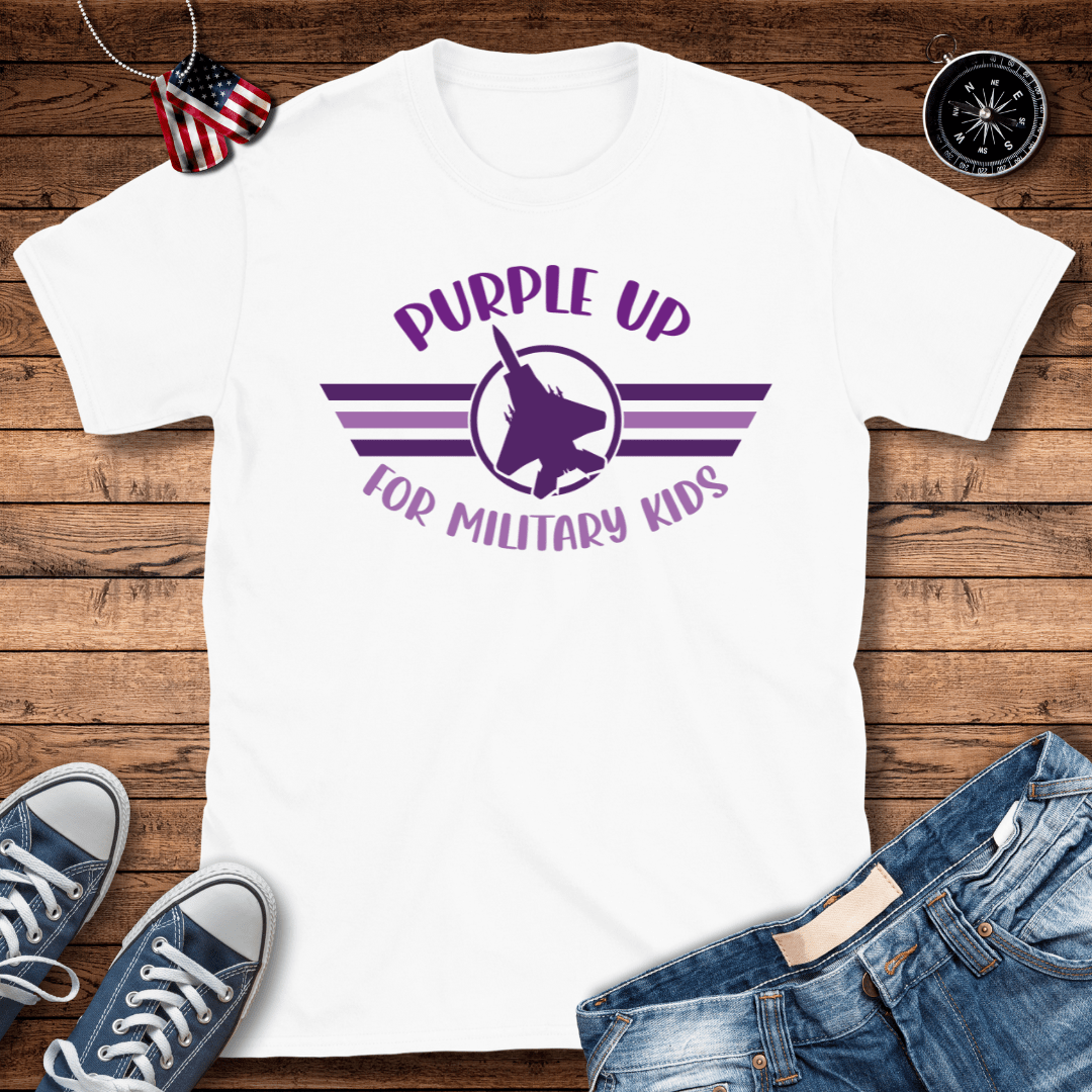 Purple Up Military Kids Jet T-Shirt