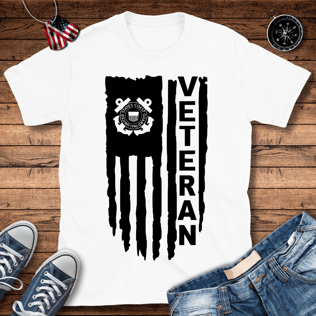 Coast Guard Veteran Flag T-Shirt