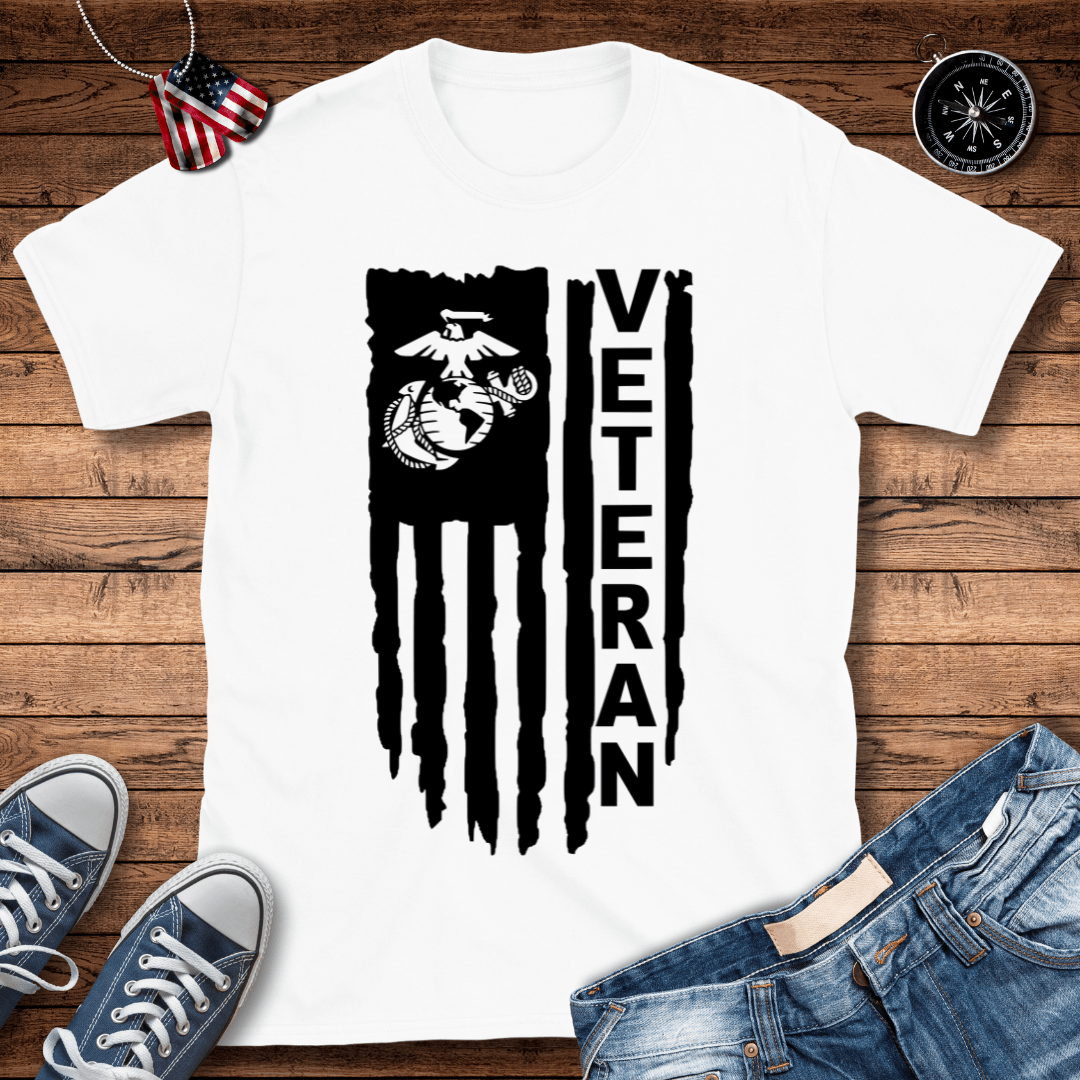 Marines Veteran Flag T-Shirt