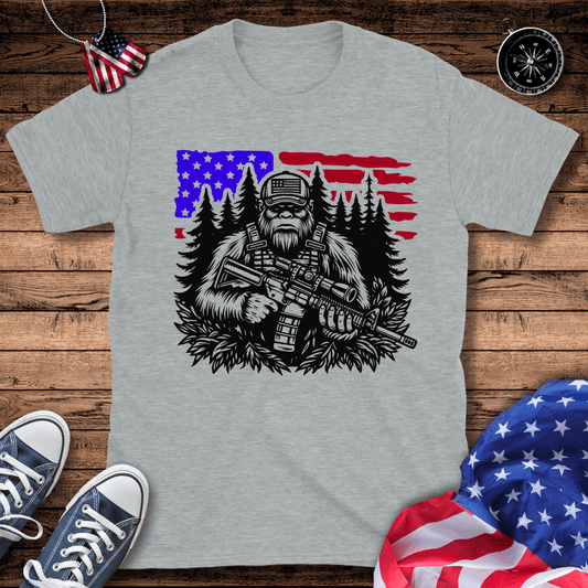 Patriotic Bigfoot T-Shirt