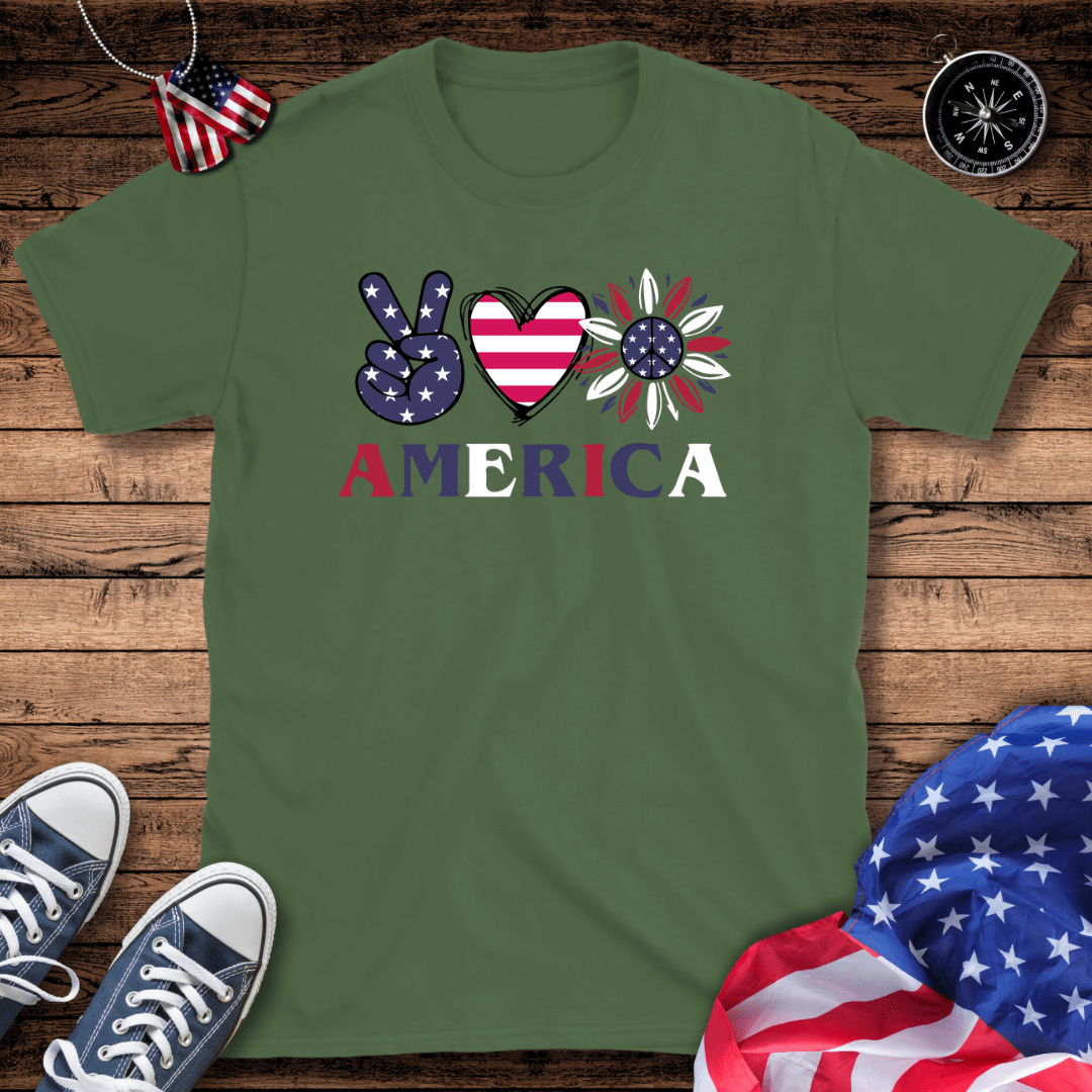 Peace Love America T-Shirt